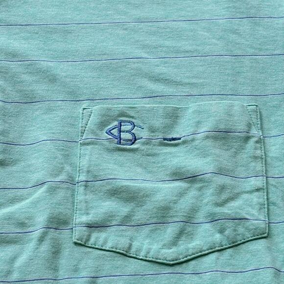 B. Draddy Mint Green Heathered Thin Purple Stripe Polo Shirt Size XXL - Picture 9 of 9